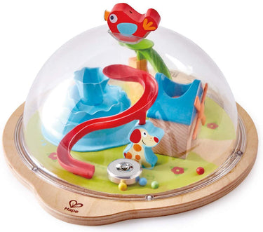 Labirint magnetic din lemn cu bile colorate, Hape, +2 ani